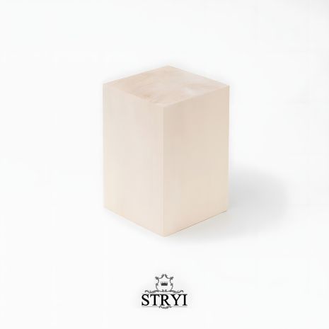 Брусок дерев'яний STRYI для вирізання чашки, кукси або фігурки, липа, 100х100х200мм Брусок дерев'яний STRYI для вирізання чашки, кукси або фігурки, липа, 100х100х200мм