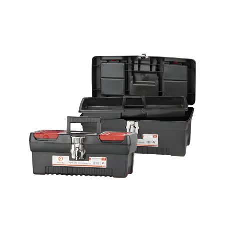 Комплект инструментальных ящиков с метал. замками, 2 шт. (BX-1013 12,5", BX-1016 16") INTERTOOL BX-0009 Комплект инструментальных ящиков с метал. замками, 2 шт. (BX-1013 12,5", BX-1016 16") INTERTOOL BX-0009