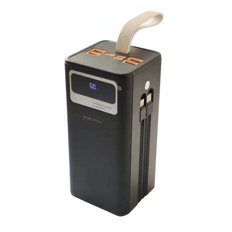 Повербанк Borofone DBT35B 50000mAh 22.5W + 20W з 4xUSB, Type-C, micro, Lightning, Чорний