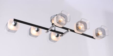 Стельова люстра Valeso v GH51085A-6 BK+CR