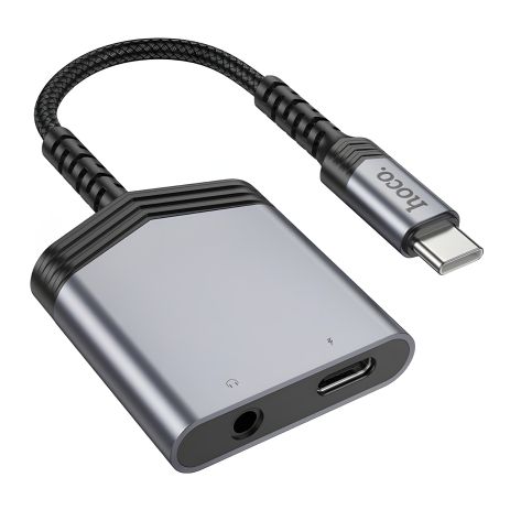 Адаптер переходник Hoco LS39 аудио конвертер Type-C /Jack 3.5 (F) to Type-C metal gray Адаптер переходник Hoco LS39 аудио конвертер Type-C /Jack 3.5 (F) to Type-C metal gray