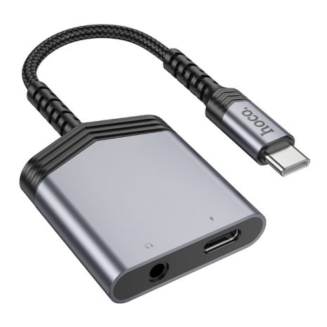 Адаптер переходник Hoco LS39 аудио конвертер Type-C /Jack 3.5 (F) to Type-C metal gray Адаптер переходник Hoco LS39 аудио конвертер Type-C /Jack 3.5 (F) to Type-C metal gray