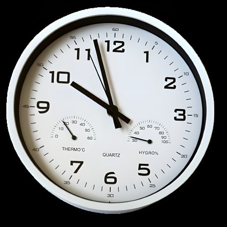 Настінний годинник Timelike™ (25 см) з термометром та гігрометром M-02-W білий