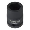 Головка торцевая ударная 1/2" дюймовая 9/16" TOPTUL KBBA1618 Головка торцевая ударная 1/2" дюймовая 9/16" TOPTUL KBBA1618