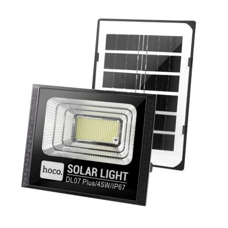 Вуличний садовий світильник Hoco DL07 Plus на сонячній енергії, IPX67, 45W, 2000mAh, black Вуличний садовий світильник Hoco DL07 Plus на сонячній енергії, IPX67, 45W, 2000mAh, black
