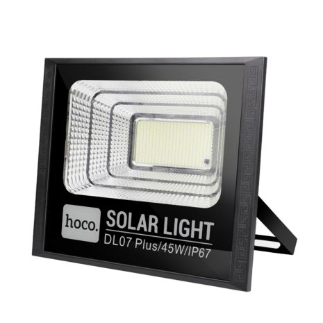 Hoco DL07 Plus Street Garden Light з сонячною панеллю та з акумулятором 45 Вт чорного кольору