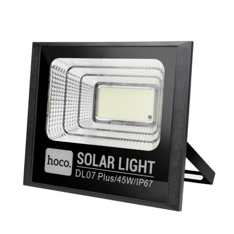 Hoco DL07 Plus Street Garden Light з сонячною панеллю та з акумулятором 45 Вт чорного кольору