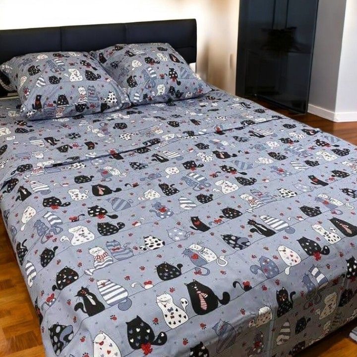Комплект постільної білизни Євро MakSon Котики-муркотики, бязь GOLD LUX, 100% бавовна (027-1200220Б) Комплект постільної білизни Євро MakSon Котики-муркотики, бязь GOLD LUX, 100% бавовна (027-1200220Б)