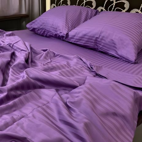 Євро комплект постільної білизни MakSon Elegant Purple, страйп-сатин, 100% бавовна (019-1200220С) Євро комплект постільної білизни MakSon Elegant Purple, страйп-сатин, 100% бавовна (019-1200220С)