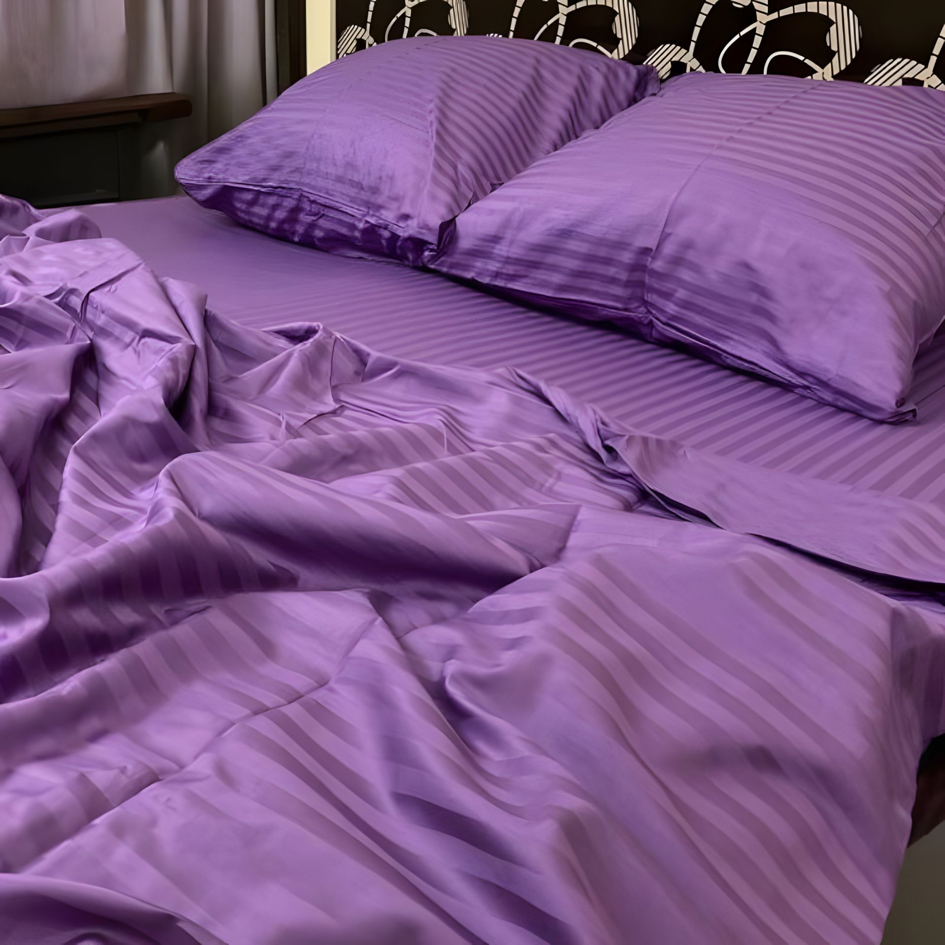 Комплект постельного Евро MakSon Elegant Purple, страйп-сатин, 100% хлопок (019-1200220С) Комплект постельного Евро MakSon Elegant Purple, страйп-сатин, 100% хлопок (019-1200220С)