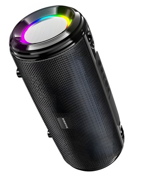 Бездротова колонка Borofone BR13, IPX5, AUX, USB, TF, BT5.0, 10W, 1200mAh, 4h, Чорний Бездротова колонка Borofone BR13, IPX5, AUX, USB, TF, BT5.0, 10W, 1200mAh, 4h, Чорний
