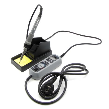 Паяльник с портативным блоком WEP 908D, 65W, цифровая индикация, аналоговая регулировка 200-480C, жало 900M, подставка