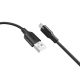 Кабель USB Ridea RC-M114, Soft Silico MicroUSB, 3A, 1m, 60W, Чорний