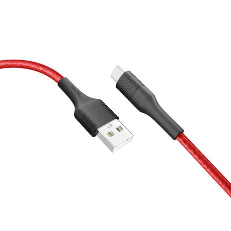 Кабель USB Ridea RC-M122 Fila Type-C, 3A, 60W, 1м, Червоно-Чорний
