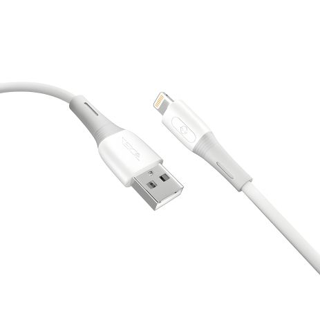 Ridea RC-M133 USB Spring Кабель, 12W, 1m, Lightning, Білий