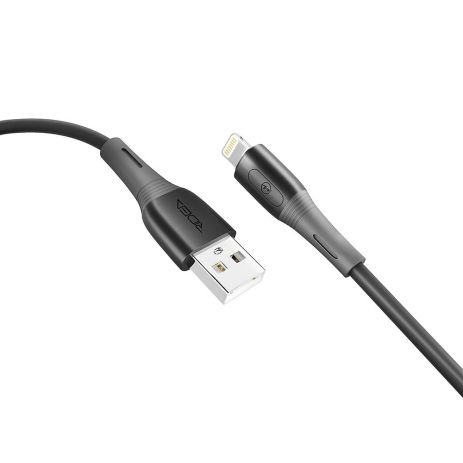 Кабель USB Ridea RC-M133 Spring, 12W, 1m, Lightning, Чорний
