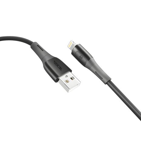 Кабель USB Ridea RC-M133 Spring, 12W, 1m, Lightning, Чорний