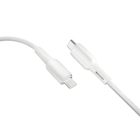USB кабель Ridea RC-M221 Prima, 60W, 1m, Type-C to Type-C, Білий USB кабель Ridea RC-M221 Prima, 60W, 1m, Type-C to Type-C, Білий