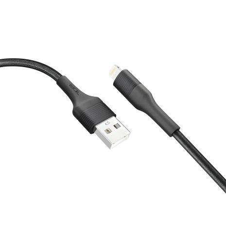 USB Ridea RC-M132 Fila, 12W, 1m, Lightning, Чорний