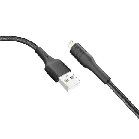 USB Ridea RC-M132 Fila, 12W, 1m, Lightning, Чорний