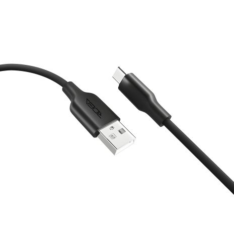 Ridea RC-M124 USB Soft Silico Type-C Кабель, 3A, 60W, 1м, Чорний Ridea RC-M124 USB Soft Silico Type-C Кабель, 3A, 60W, 1м, Чорний