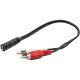 Аудио адаптер PowerPlant 3.5 мм female - 2x RCA male