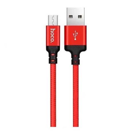 USB Cable Hoco X14 Times Speed MicroUSB Red/Black 1m