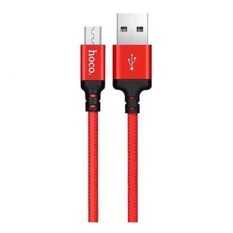 USB Cable Hoco X14 Times Speed MicroUSB Red/Black 1m