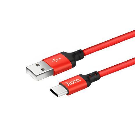 Кабель USB Hoco X14 Times Speed Type-C 1м, красно-чёрный Кабель USB Hoco X14 Times Speed Type-C 1м, красно-чёрный