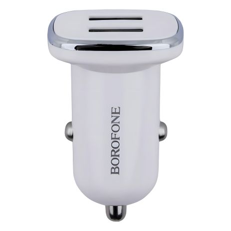 Автомобільне зарядне Borofone BZ12 2.4A 2 USB White