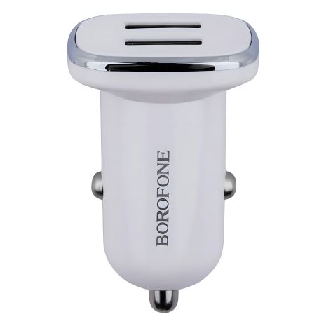 Автомобільне зарядне Borofone BZ12 2.4A 2 USB White