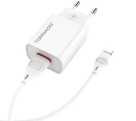 Зарядное устройство 2in1 Tornado TD-14 1USB Lightning White