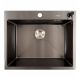 Кухонна мийка 60*50 PVD чорна Platinum Handmade (сифон круглий, 3,0/0,8)