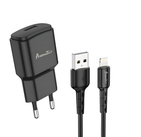 Зарядное устройство Avantis A480 1USB Lightning Чёрный