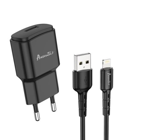 Зарядное устройство Avantis A480 1USB Lightning Black