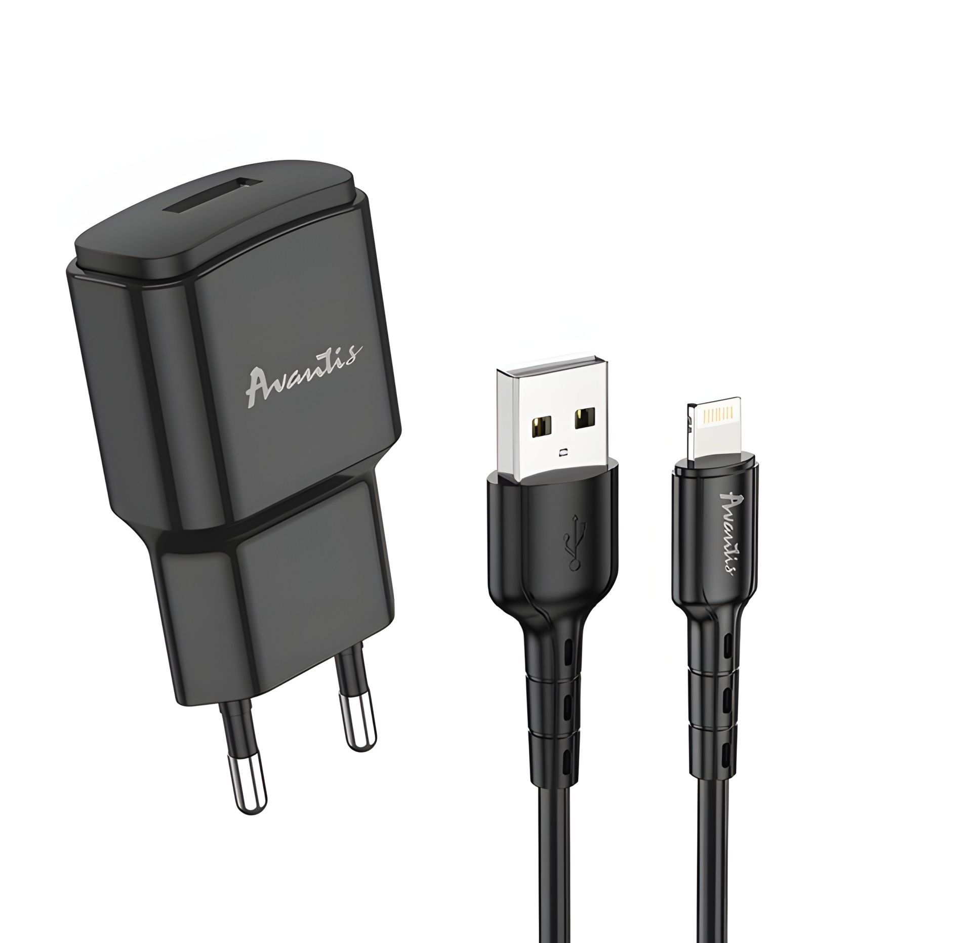 Зарядное устройство Avantis A480 1USB Lightning Чёрный Зарядное устройство Avantis A480 1USB Lightning Чёрный