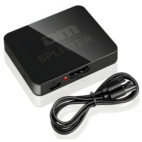 HDMI сплиттер 4К 60Hz (1 на 2) Black | Для дублирования экрана | Подходит для PC, XBox, PS4, PS5, видеоплееров