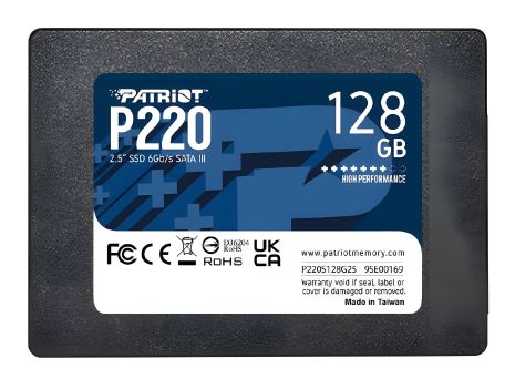 SSD Patriot P220 128GB 2.5" 7mm SATAIII SSD Patriot P220 128GB 2.5" 7mm SATAIII