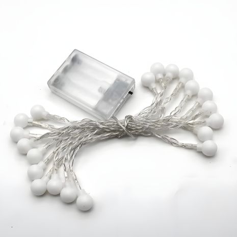 Світлодіодна гірлянда кулі 6м 40 діодів тепле світло, на 3 AA батарейки (не входять в комплект)