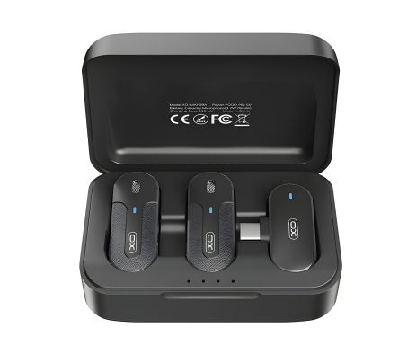 Беспроводной Петличный Микрофон XO MKF09A Twin Type-C Черный Беспроводной Петличный Микрофон XO MKF09A Twin Type-C Черный