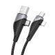 Кабель USB HOCO U95 4in1 USB, Type-C to Type-C, Lightning, 60W, 1.2m, чорний Кабель USB HOCO U95 4in1 USB, Type-C to Type-C, Lightning, 60W, 1.2m, чорний