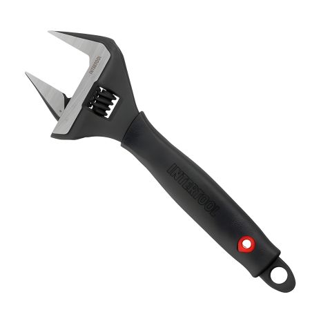 Розвідний ключ, 200 мм, ручка прогумована, 38 мм розкриття губок, Cr-V, STORM INTERTOOL XT-0045