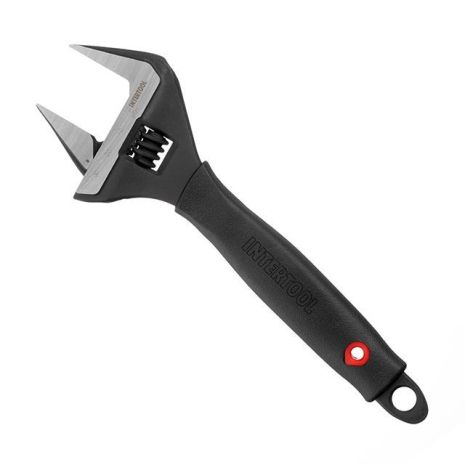 Розвідний ключ, 200 мм, ручка прогумована, 38 мм розкриття губок, Cr-V, STORM INTERTOOL XT-0045