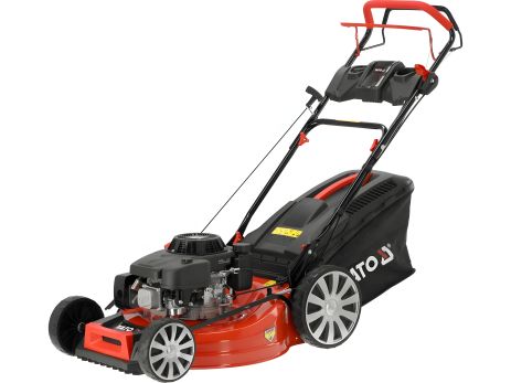 Бензинова газонокосарка з приводом: 4,5 кВт, Ø = 56 см, ширина різання, травозбірник - 62л Yato YT-85537 Бензинова газонокосарка з приводом: 4,5 кВт, Ø = 56 см, ширина різання, травозбірник - 62л Yato YT-85537