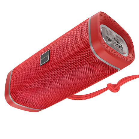 Бездротова колонка Borofone BR32, BT5.3, FM, AUX, USB, TWS, 10W, 1200mAh, світломузика, червона Бездротова колонка Borofone BR32, BT5.3, FM, AUX, USB, TWS, 10W, 1200mAh, світломузика, червона