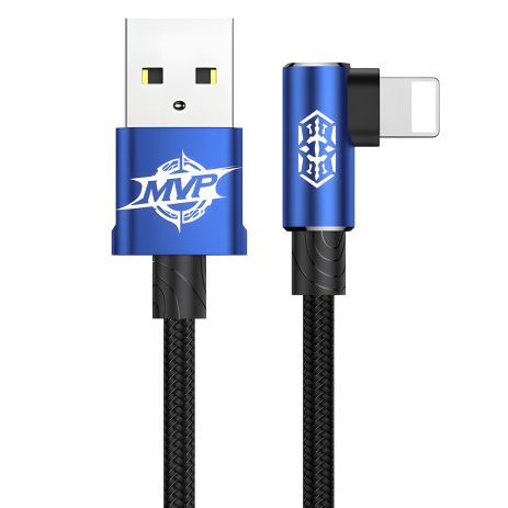 USB Baseus MVP Elbow CALMVP Lightning 1.5A 2m Синий, A03