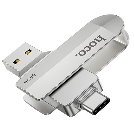 USB накопичувач Hoco UD10 64GB Wise Type-C/ USB3.0 сталевий USB накопичувач Hoco UD10 64GB Wise Type-C/ USB3.0 сталевий