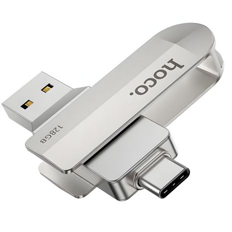 USB накопичувач Hoco UD10 128GB Wise Type-C/ USB3.0 сталевий USB накопичувач Hoco UD10 128GB Wise Type-C/ USB3.0 сталевий