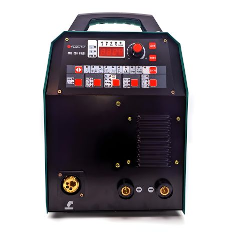 Зварювальний апарат Profi MIG, MMA, TIG (220V, 65V, 6.0кВт, 5-200А, електрод 1,6-4мм, дріт 0.6-1.2мм, 0.7, цифр. табло) FORSAGE F-MIG20