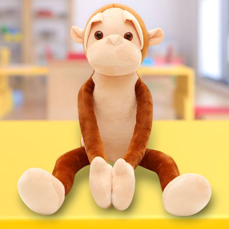 Плюшевая игрушка-обнимашка антистресс Обезьянка Абу Obiymi 65 см с липучками (гипоаллергенная)